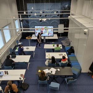 A workshop in progress in I-Wing training space.